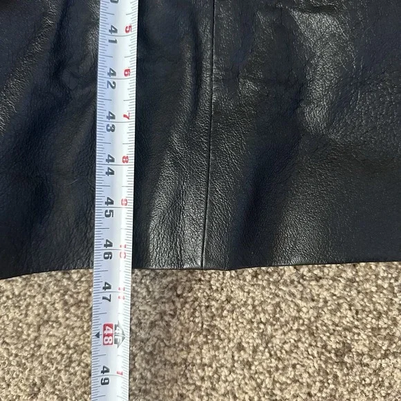 Black Leather Trench Coat 3XL 90s Goth Biker Duster Hooded Fantasy Matrix Neo - Picture 8 of 16